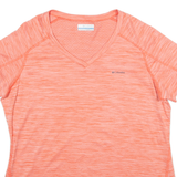 COLUMBIA Womens T-Shirt Pink V-Neck XL