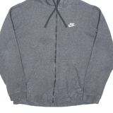 NIKE Mens Grey Hoodie Full Zip L