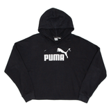 PUMA Cropped Womens Black Hoodie L