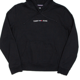 TOMMY JEANS Cropped Womens Black Hoodie M