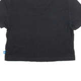 ADIDAS Cropped Womens T-Shirt Black UK 8