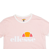 ELLESSE Cropped Womens T-Shirt Pink UK 8