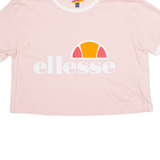 ELLESSE Cropped Womens T-Shirt Pink UK 8