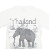 Thailand Elephant Print Mens T-Shirt White S