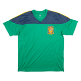 Mens T-Shirt Green 90s V-Neck L