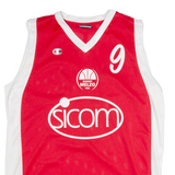 CHAMPION Basket Melzo Mens Jersey Red 90s V-Neck L