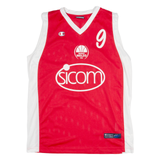 CHAMPION Basket Melzo Mens Jersey Red 90s V-Neck L