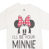 DISNEY Minnie Mouse Womens T-Shirt Cream S