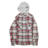 REDHEAD Insulated Mens Jacket Red 80s Hooded Check S