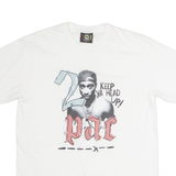 TUPAC SHAKUR Mens Band T-Shirt White M