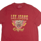 LEE Mens T-Shirt Red XL