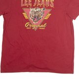 LEE Mens T-Shirt Red XL