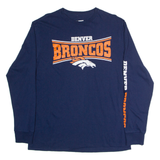 NFL Denver Broncos Mens T-Shirt Blue Long Sleeve USA L