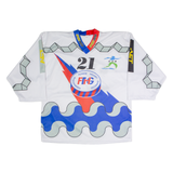 INTERHOCKEY Ticinese Hockey Mens Jersey White Long Sleeve USA V-Neck XL