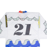 INTERHOCKEY Ticinese Hockey Mens Jersey White Long Sleeve USA V-Neck XL