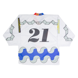 INTERHOCKEY Ticinese Hockey Mens Jersey White Long Sleeve USA V-Neck XL