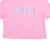 CALVIN KLEIN JEANS Cropped Womens T-Shirt Pink XS