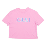 CALVIN KLEIN JEANS Cropped Womens T-Shirt Pink XS