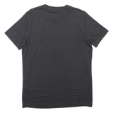 DIESEL Womens T-Shirt Black Crew Neck S