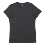 DIESEL Womens T-Shirt Black Crew Neck S