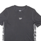 REEBOK Womens T-Shirt Black Crew Neck UK 12