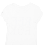 REEBOK Womens T-Shirt White Crew Neck S