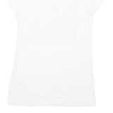 REEBOK Womens T-Shirt White Crew Neck S