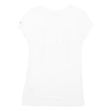 REEBOK Womens T-Shirt White Crew Neck S