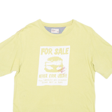 TOMMY HILFIGER Mens T-Shirt Yellow Crew Neck S