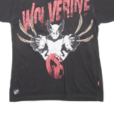 MARVEL Wolverine Mens T-Shirt Black Crew Neck S