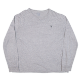 POLO RALPH LAUREN Mens T-Shirt Grey Long Sleeve L