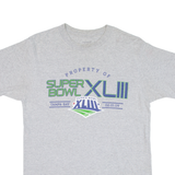 REEBOK Property Of Super Bowl Xl111 Mens T-Shirt Grey USA S