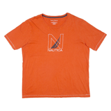 NAUTICA Mens T-Shirt Orange L