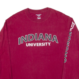CHAMPION Indiana University Mens T-Shirt Maroon Long Sleeve USA M