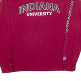 CHAMPION Indiana University Mens T-Shirt Maroon Long Sleeve USA M