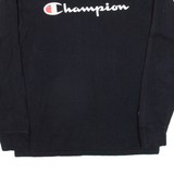 CHAMPION Mens T-Shirt Black Long Sleeve M