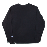 CHAMPION Mens T-Shirt Black Long Sleeve M