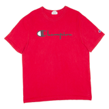CHAMPION Mens T-Shirt Red L