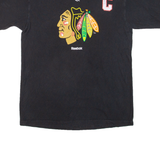 REEBOK Chicago Black Hawks Mens T-Shirt Black USA S