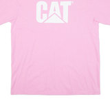 CAT Womens T-Shirt Pink XL