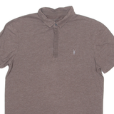 ALL SAINTS Mens Polo Shirt Brown M