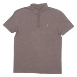 ALL SAINTS Mens Polo Shirt Brown M