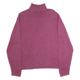 WOOLRICH Womens Jumper Purple Roll Neck Tight Knit XL