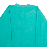 MODA Womens Patterned Jumper Green Striped 1/4 Zip 90s M