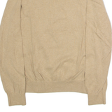 TOMMY HILFIGER Mens Jumper Beige Crew Neck Tight Knit M