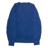 NAUTICA Mens Jumper Blue V-Neck Tight Knit M