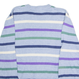 TOMMY HILFIGER Mens Patterned Jumper Blue Striped V-Neck Tight Knit L