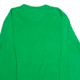 LACOSTE Mens Jumper Green V-Neck Tight Knit M