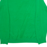 LACOSTE Mens Jumper Green V-Neck Tight Knit M