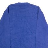 CHAPS Mens Jumper Blue Crew Neck Chunky Knit L